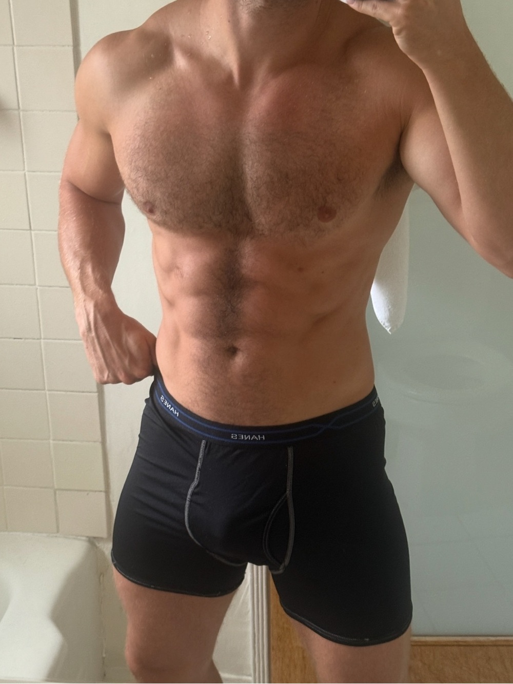 Hanes Men’s Black Athletic Shorts